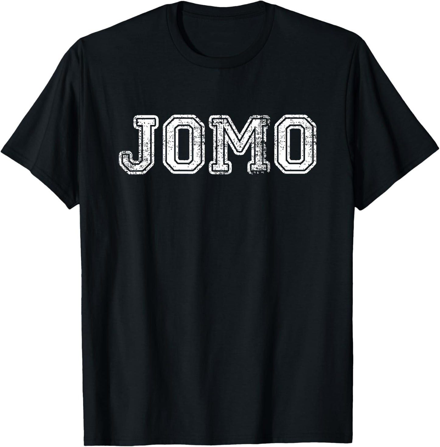 JOMO Vintage Retro College T-Shirt - T-Shirt | Black