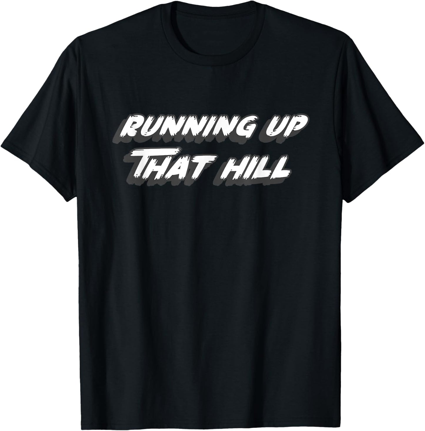 Running Up That Hill | 1980's 80's Music T-Shirt - T-Shirt | Black