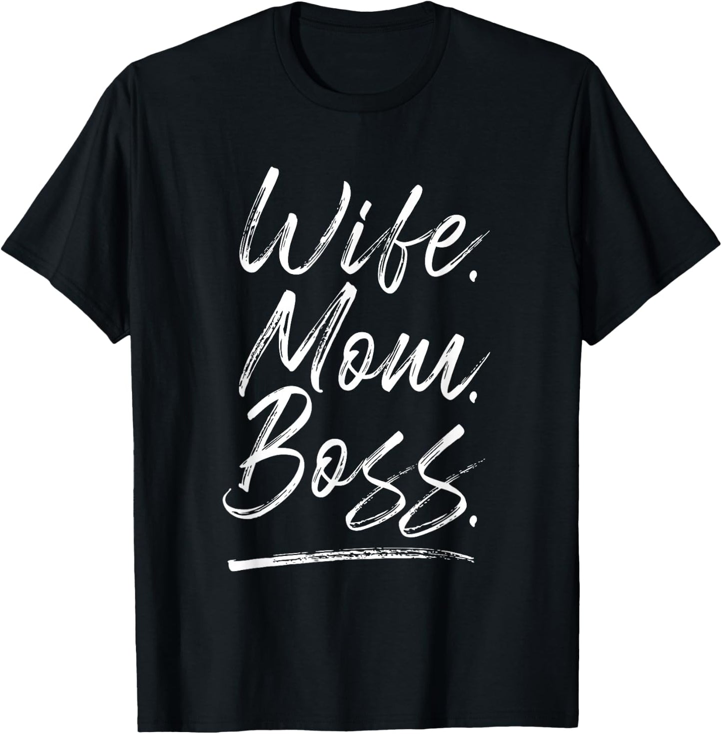 Wife Mom Boss Mama Muttertag Spruch Mum Statement Damen T-Shirt - T-Shirt | Black
