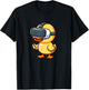 Cartoon Duck Virtual Reality Gamer Designs T-Shirt - T-Shirt | Black