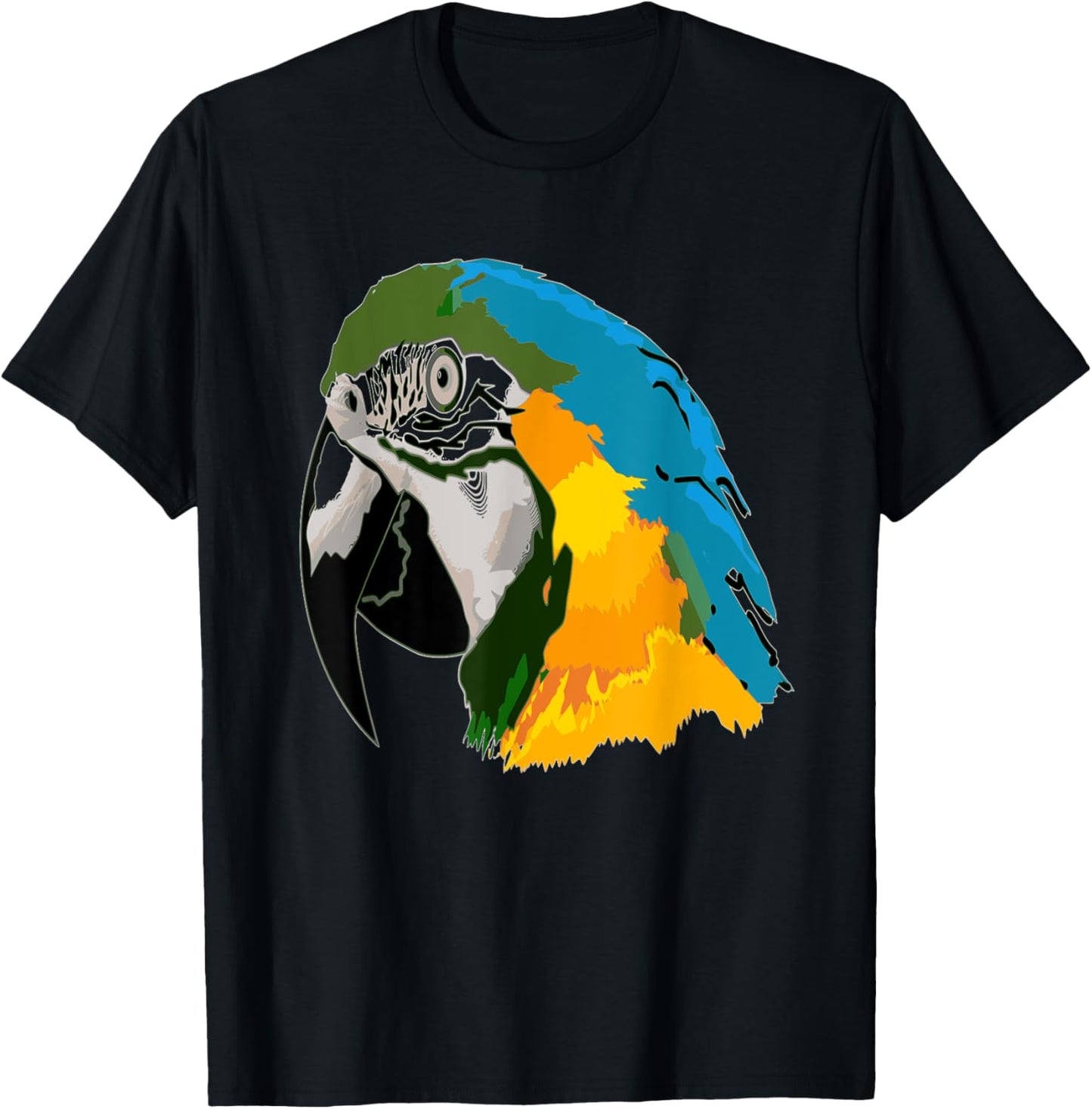 Bird Lovers Parrot Head Clothes T-Shirt - T-Shirt | Black