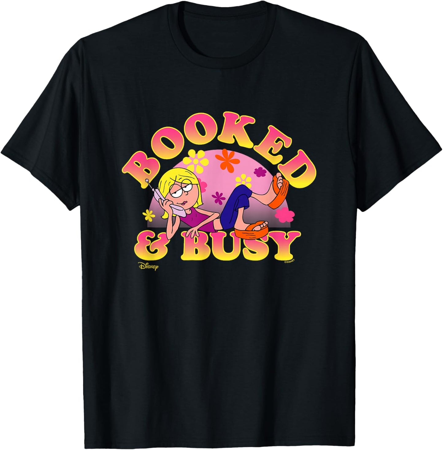 Disney Lizzy McGuire Booked And Busy T-Shirt - T-Shirt | Black