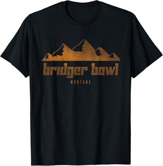 Bridger Bowl Mountains Montana Hiking Outdoors T-Shirt - T-Shirt | Black