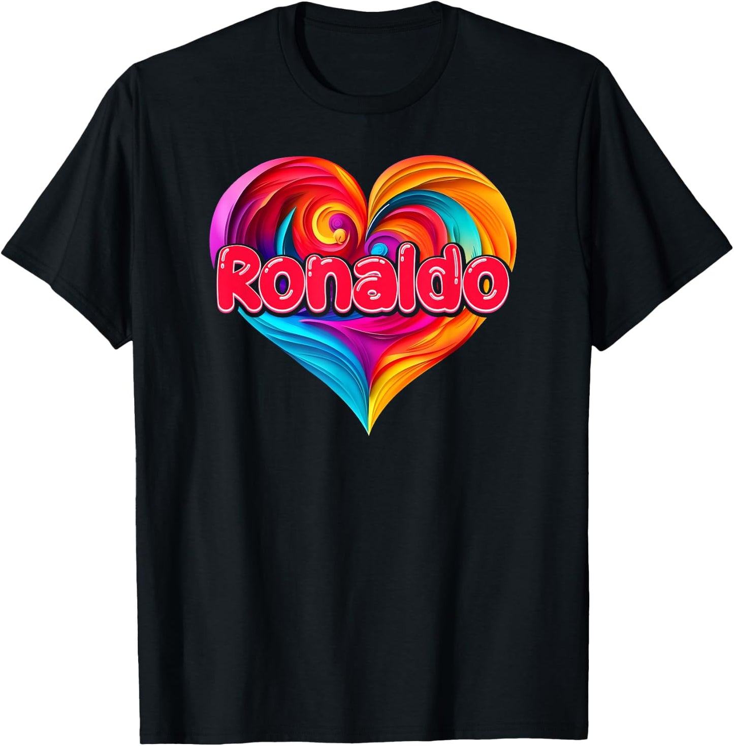 mit Aufschrift "I Heart Love Ronaldo" T-Shirt - T-Shirt | Black