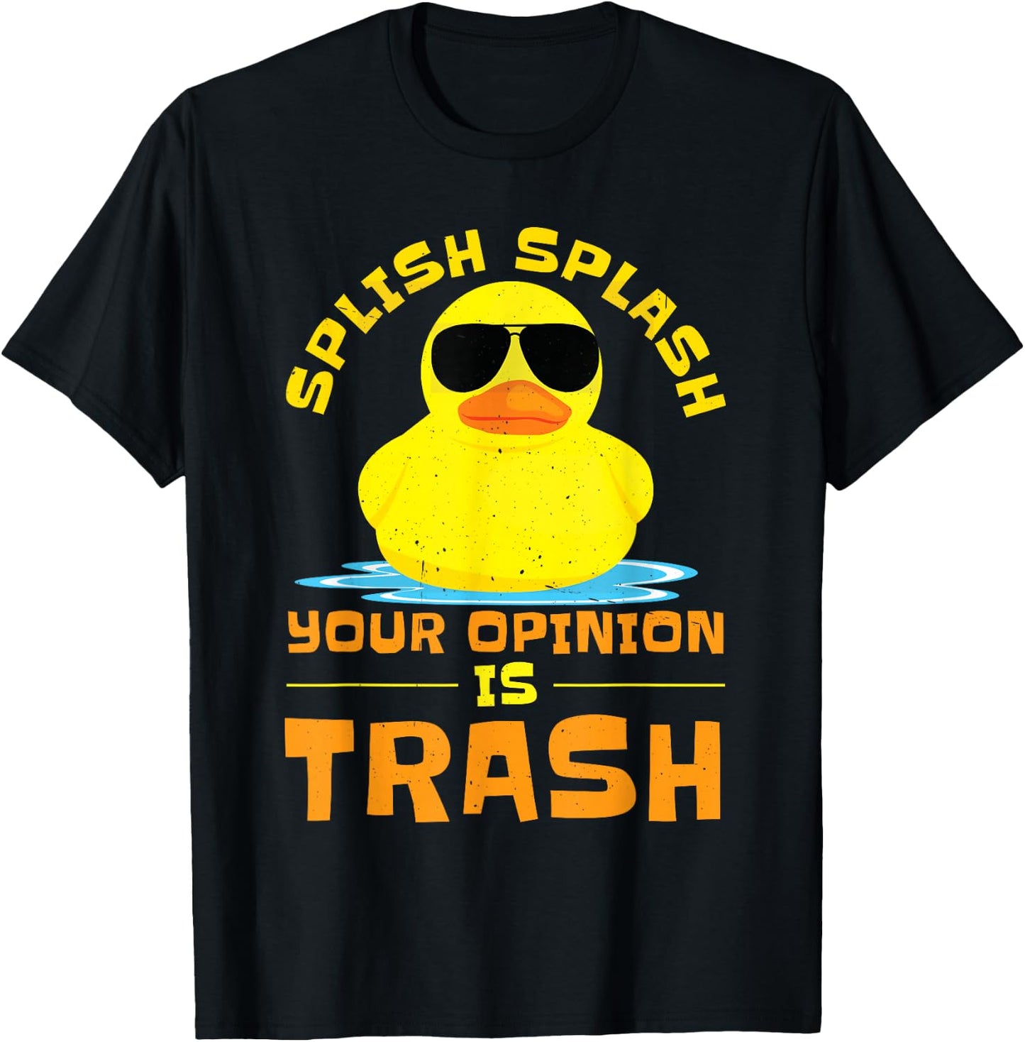 Rubber Duckie Sunglass Duckling Funny Rubber Ducky T-Shirt - T-Shirt | Black