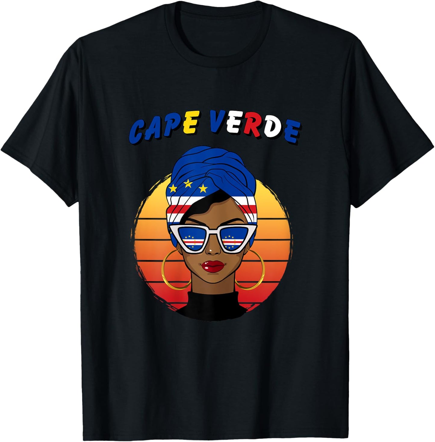 Cape Verde, flag of Cape Verde, Cape Verdean girl, Cape Verdean , Black, Female X-Small T-Shirt - T-Shirt | Black