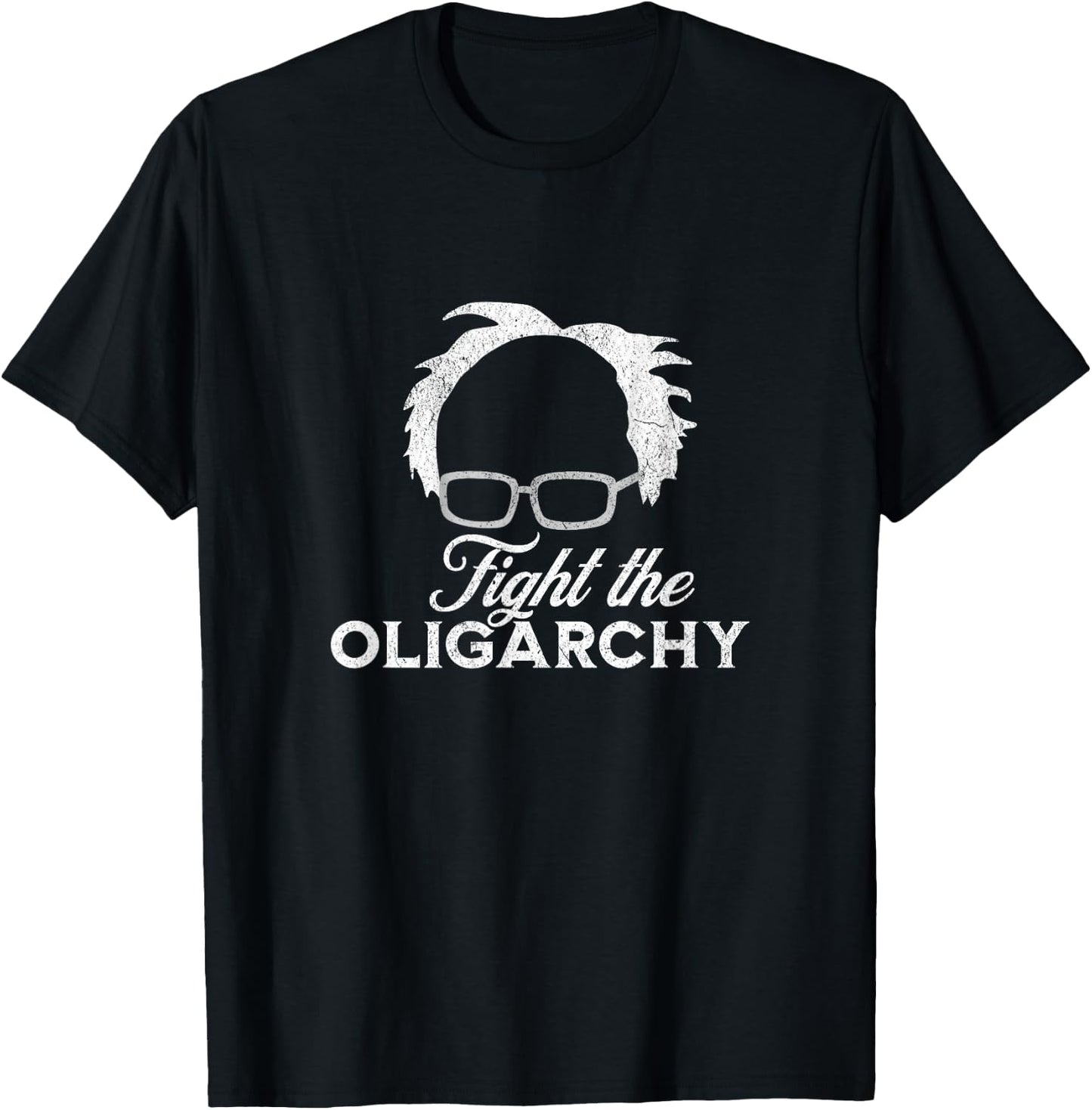 Bernie AOC 2028 Fight Oligarchy Bernie Sanders President T-Shirt - T-Shirt | Black