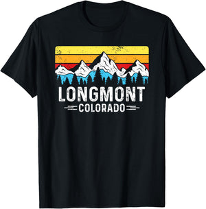Longmont Colorado Rocky Mountains Longmont CO Souvenir T-Shirt - T-Shirt | Black