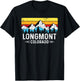 Longmont Colorado Rocky Mountains Longmont CO Souvenir T-Shirt - T-Shirt | Black