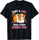 Just A Girl Who Loves Guinea Pigs Cute Women Girls Kids T-Shirt - T-Shirt | Black