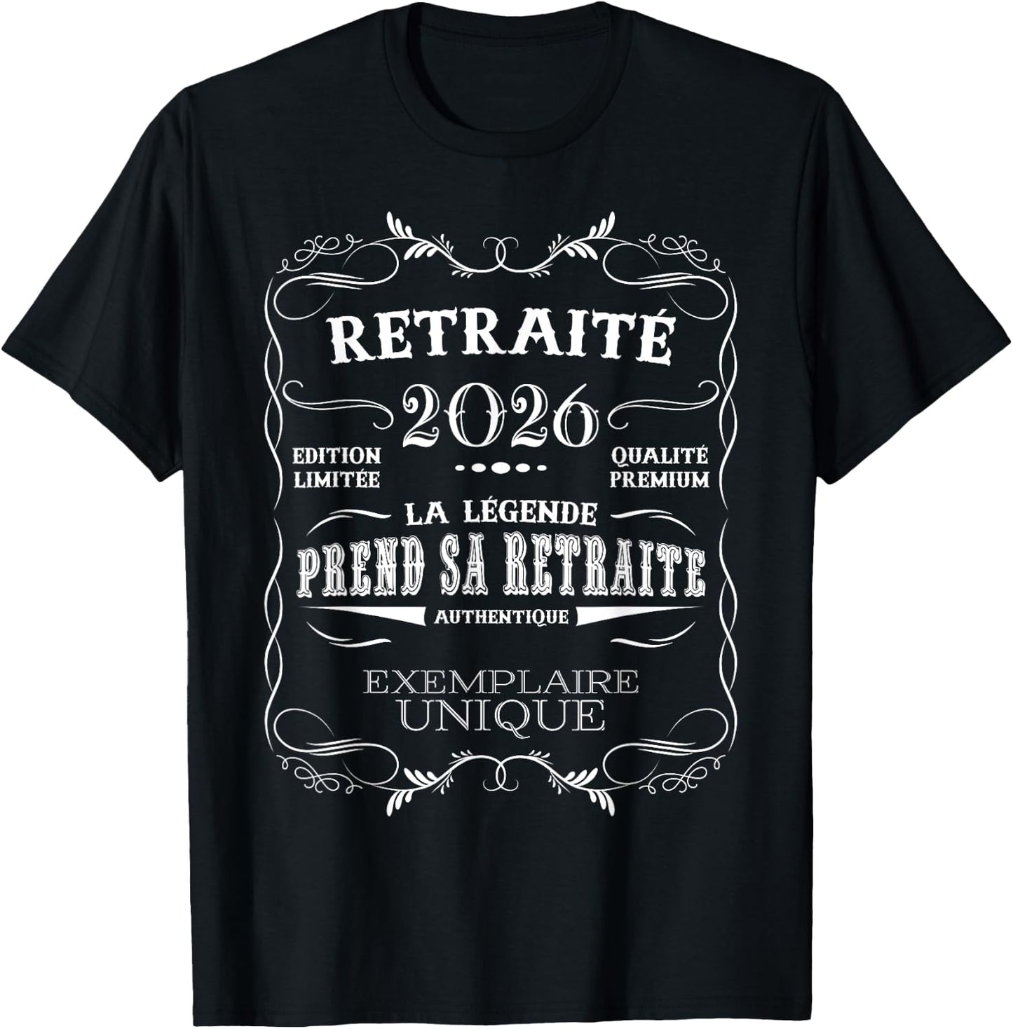 La Légende Takes Her Retirement - Funny Retirement 2026 T-Shirt - T-Shirt | Black