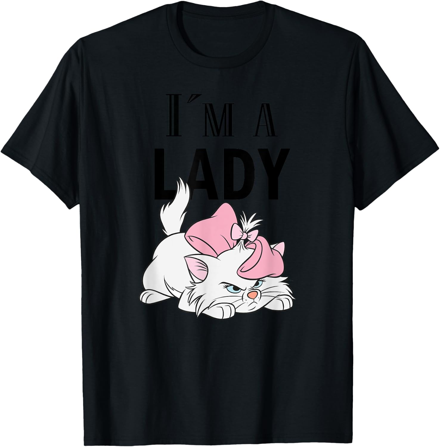 Aristocats, I'm a Lady Cat , grey, S T-Shirt - T-Shirt | Black