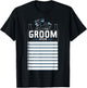 Bachelor Party Checklist Groom Mission Funny T-Shirt - T-Shirt | Black
