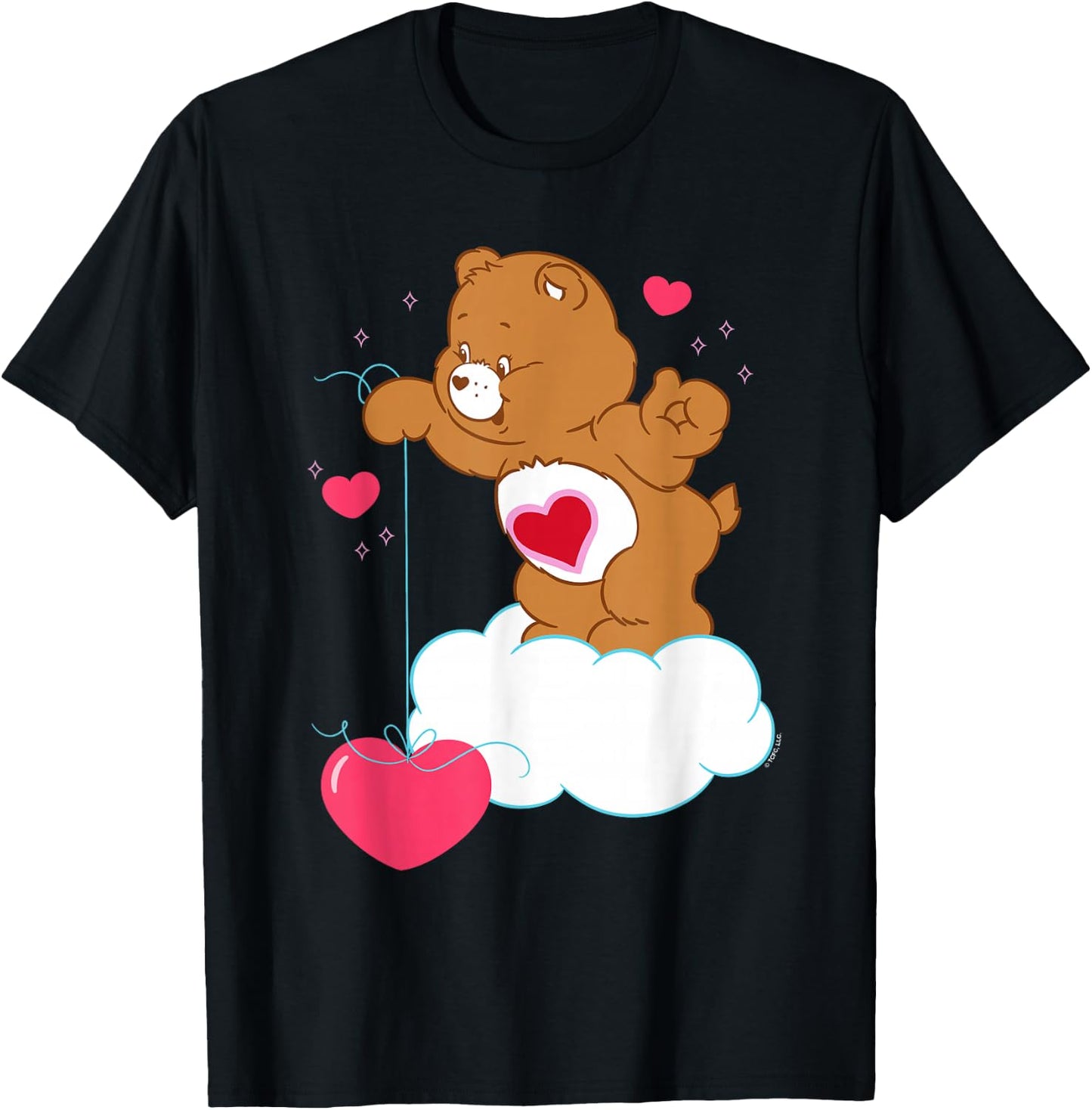 Care Bears Tenderheart Bear Fishing Hearts T-Shirt - T-Shirt | Black