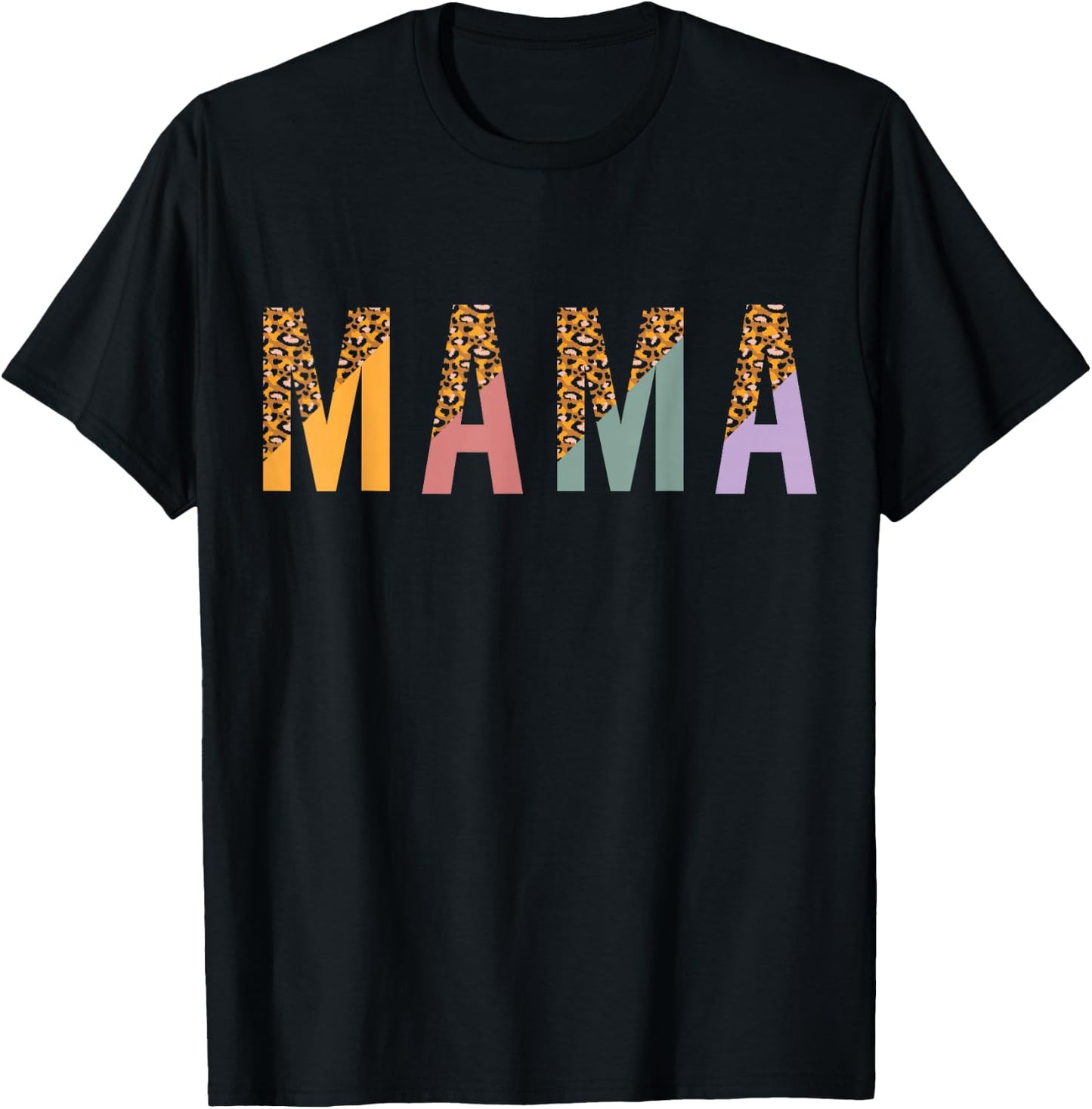 mama leopard Mothers Day T-Shirt - T-Shirt | Black