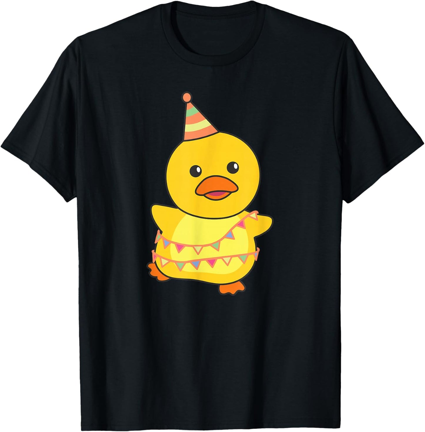 Birthday Duck for Children, Birthday Duck T-Shirt - T-Shirt | Black