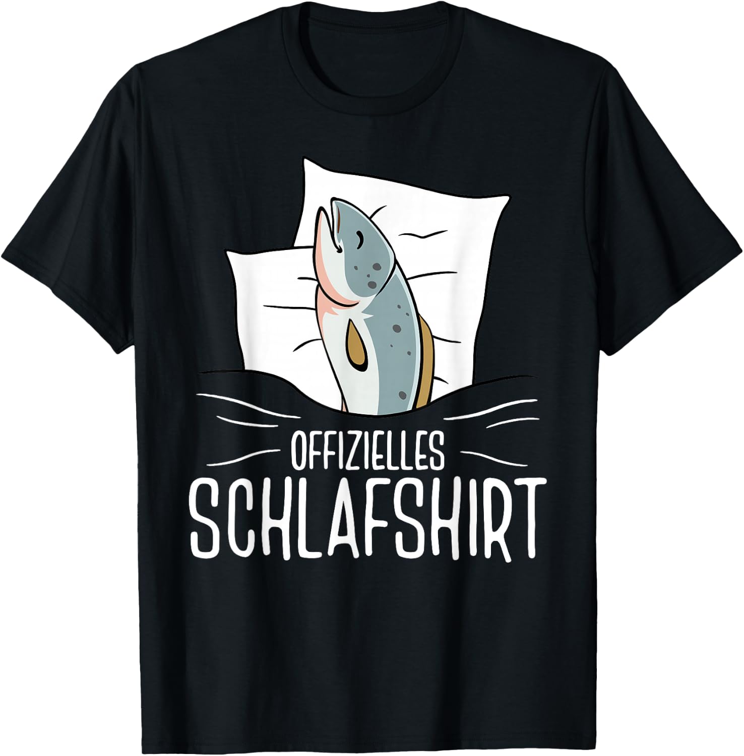 Fisch Offizielles Schlafshirt Schlafanzug Nachtwäsche T-Shirt - T-Shirt | Black