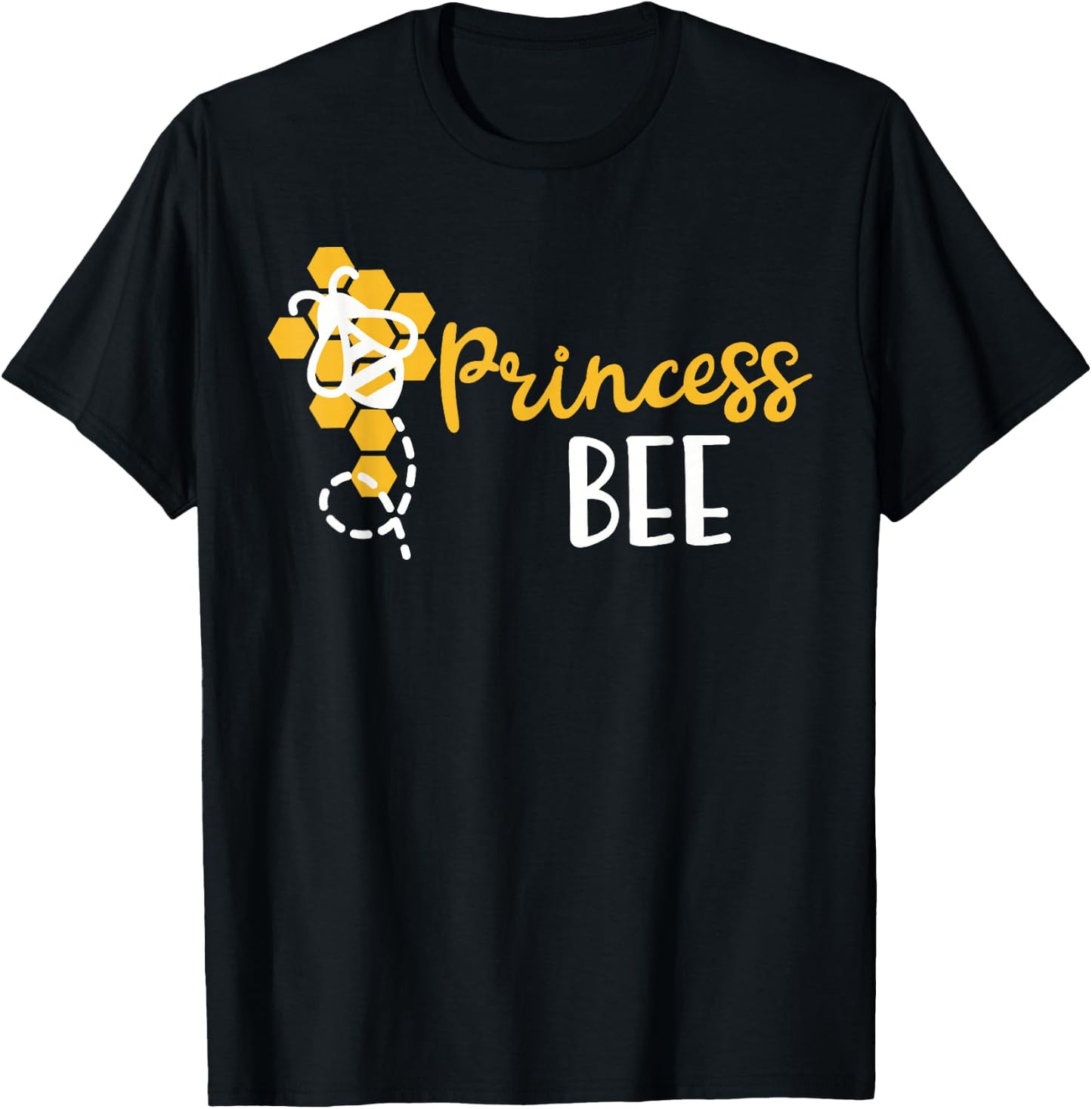 Princess Bee Family Matching Funny Princess Bee Hive T-Shirt - T-Shirt | Black