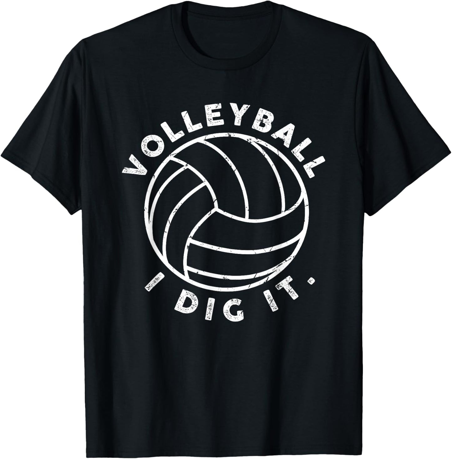 Volleyball I Dig It Funny T-Shirt - T-Shirt | Black