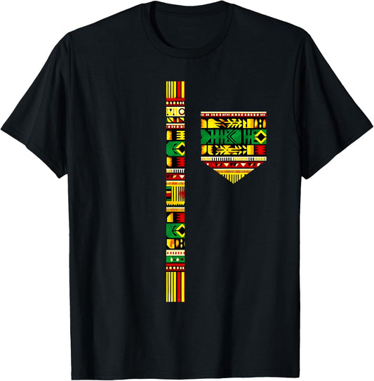 African Juneteenth Dashiki Kente Black History Month Men Boy T-Shirt - T-Shirt | Black