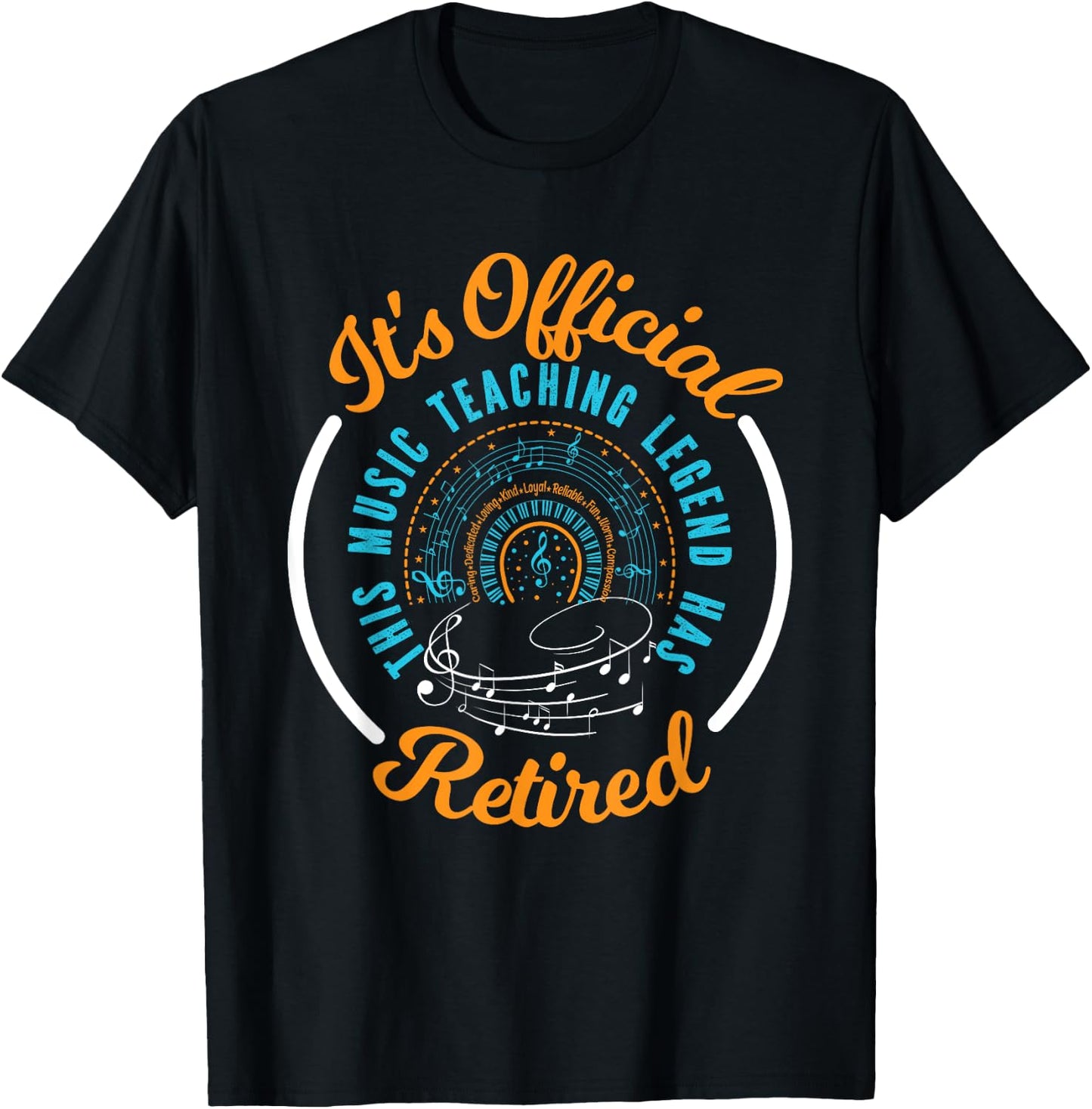 Retiring Music Teacher, Retirement Gift T-Shirt - T-Shirt | Black
