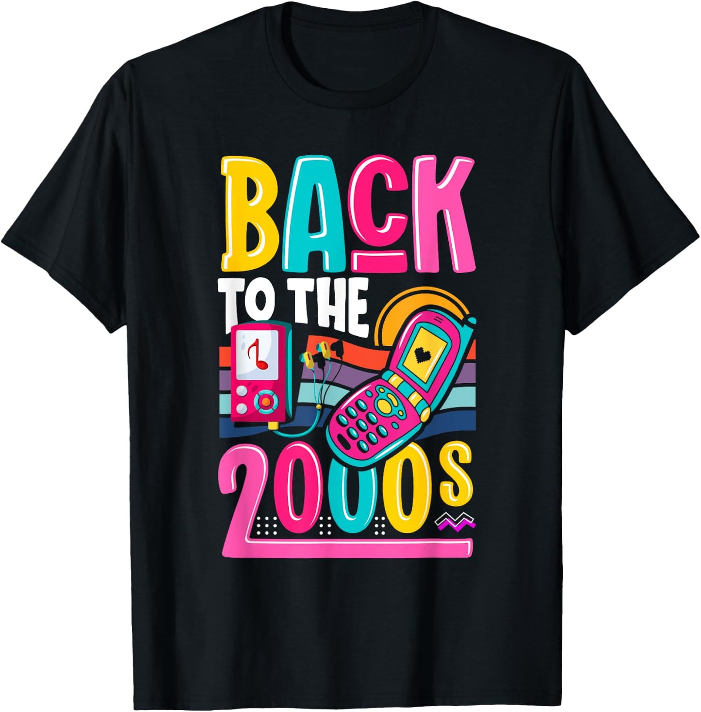 Back to the 2000s vintage two thousand retro 00s T-Shirt - T-Shirt | Black