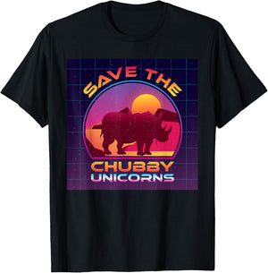 Save The Chubby Unicorns T-Shirt - T-Shirt | Black