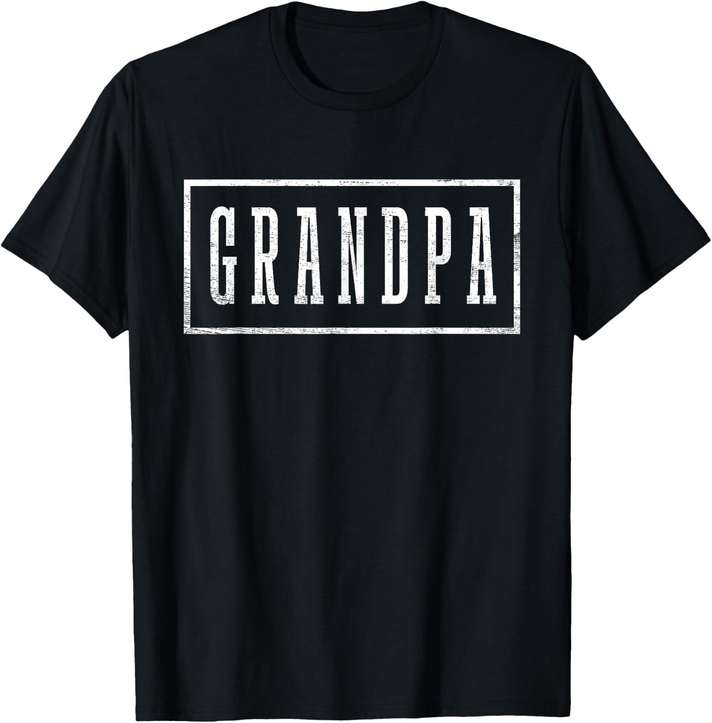 Grandpa - Sleek Framed Design Father's Day Grandpa T-Shirt - T-Shirt | Black