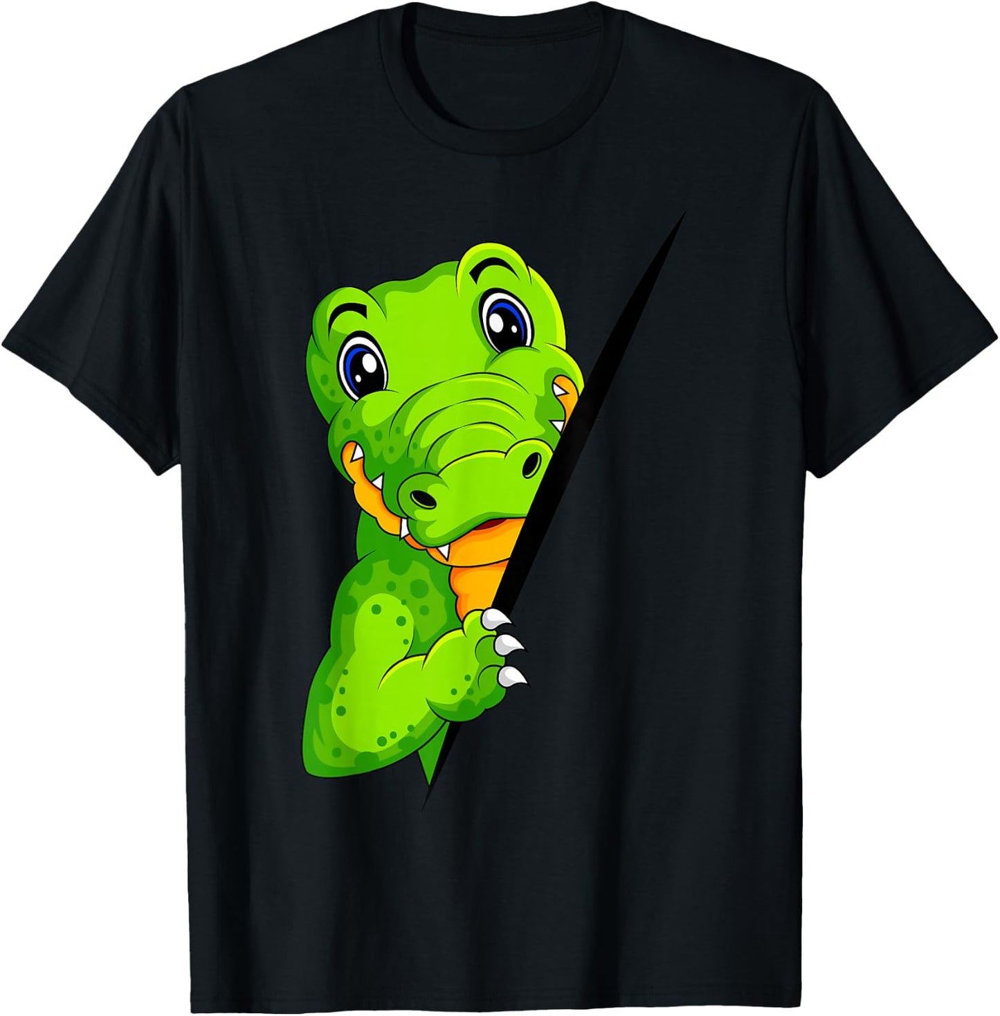 Krokodil Alligator Kinder T-Shirt - T-Shirt | Black