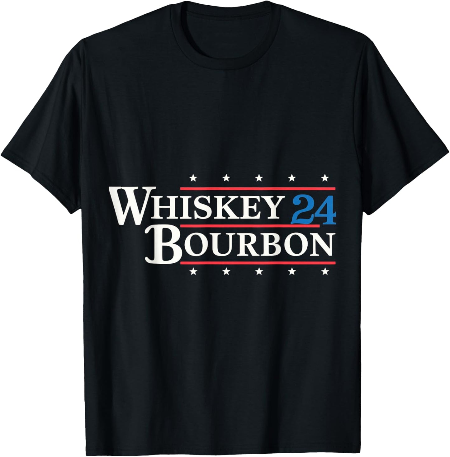 Whiskey Bourbon 24 Star Vintage Style T-Shirt - T-Shirt | Black