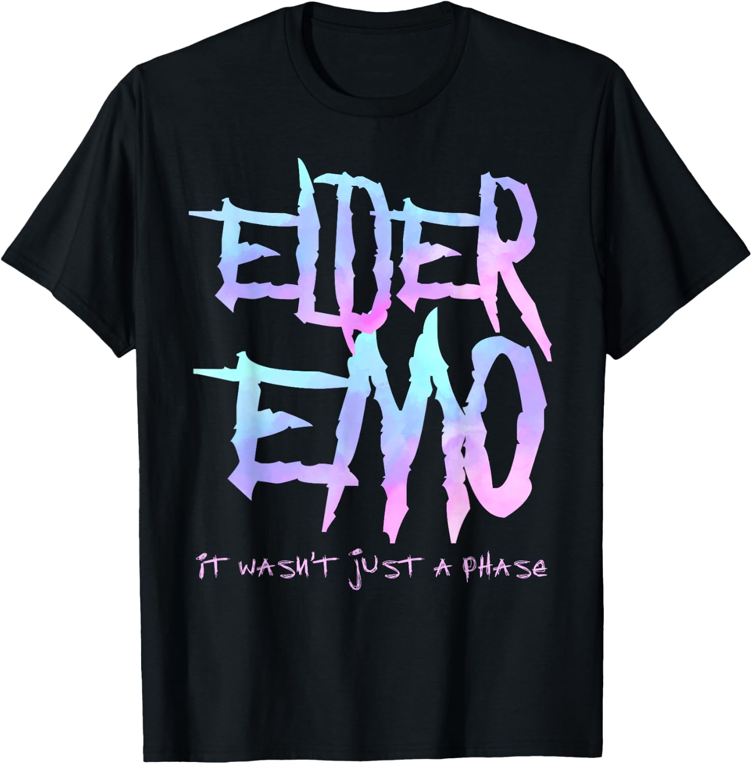 Elder Emo. it Wasn't just a Phase - Funny Emo Goth T-Shirt - T-Shirt | Black