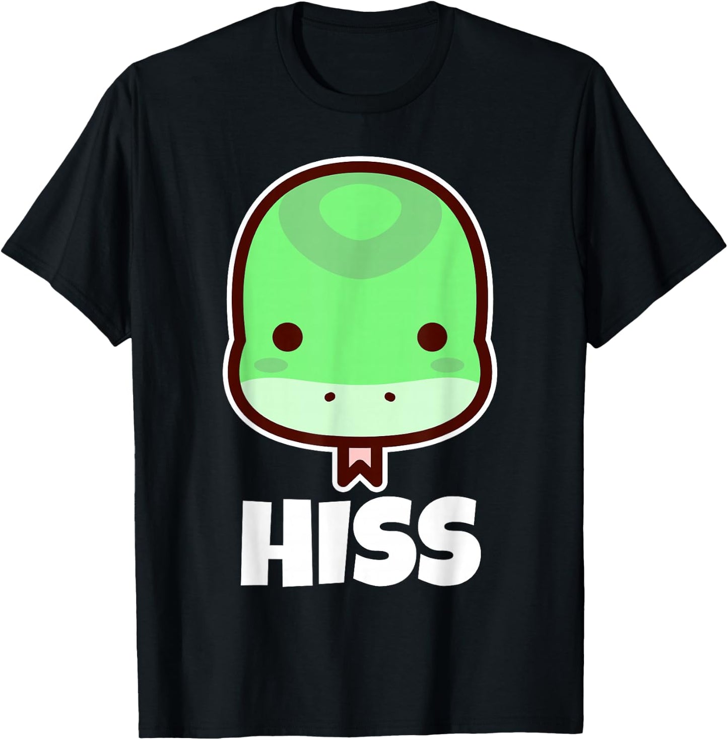 HISS Cute Herpetologist Reptile Herpetology Kawaii Snake T-Shirt - T-Shirt | Black