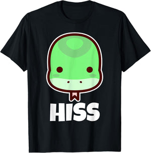 HISS Cute Herpetologist Reptile Herpetology Kawaii Snake T-Shirt - T-Shirt | Black