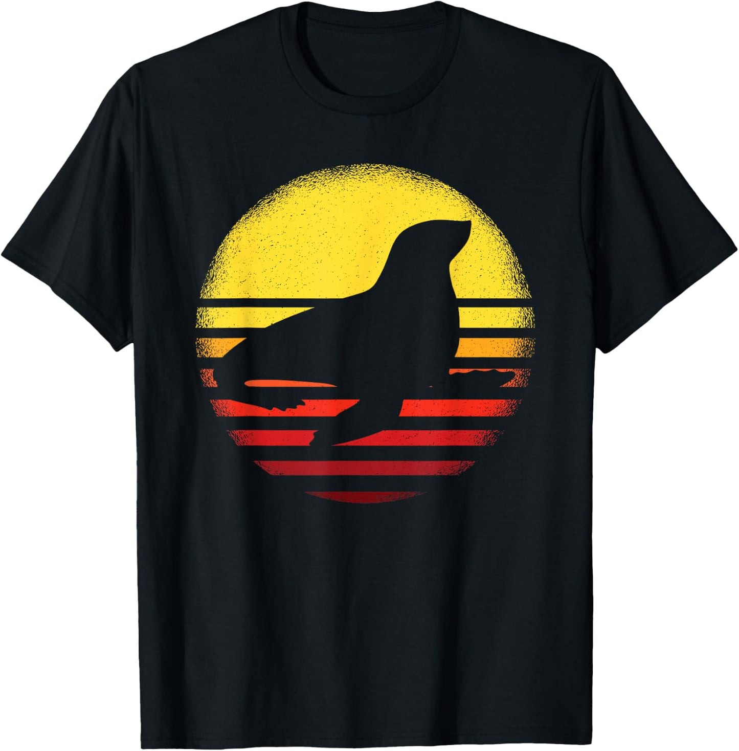 Retro Seal Shirt Vintage Styled Seal Lover Animal Seals T-Shirt - T-Shirt | Black