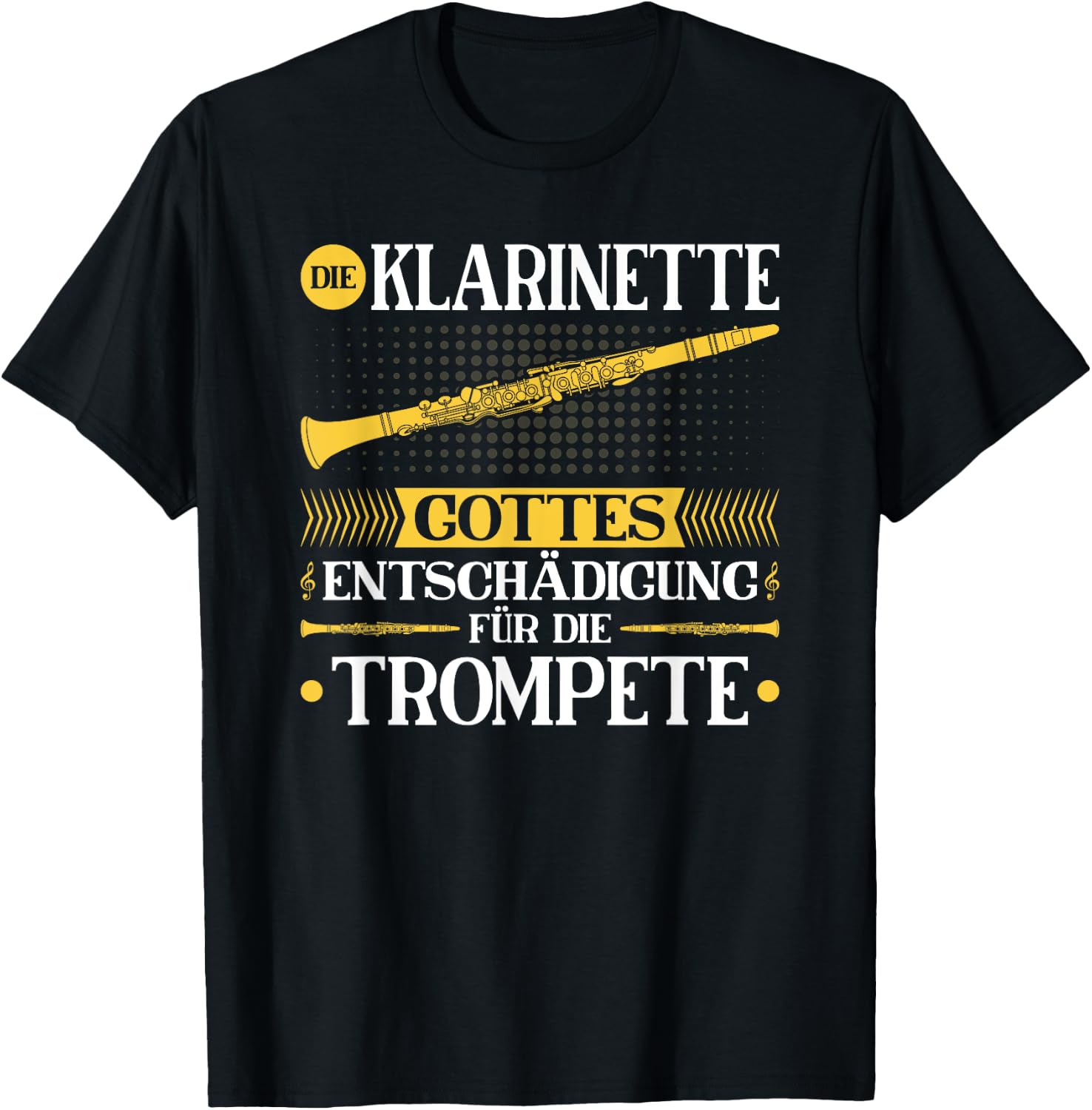Klarinette Entschädigung, Blasmusik Festival Klarinettist T-Shirt - T-Shirt | Black