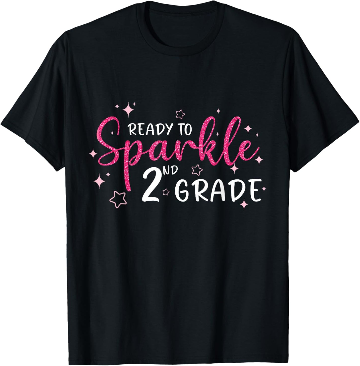 Ready To Sparkle 2nd Grade Back To School Gift Girls T-Shirt - T-Shirt | Black