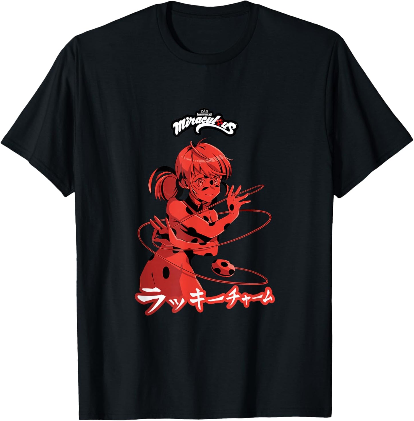 Miraculous Ladybug Lucky Charm Manga T-Shirt - T-Shirt | Black