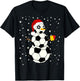 Snowman Soccer Referee Red Yellow Cards Funny Sport T-Shirt - T-Shirt | Black
