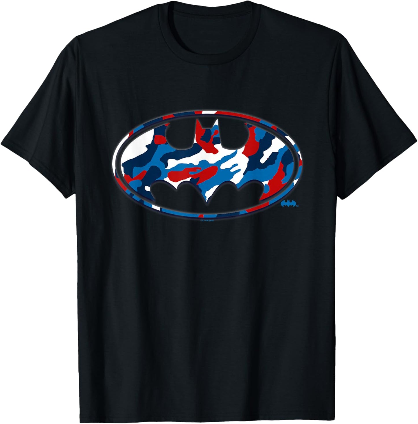 Batman 4th of July Camo Logo T-Shirt - T-Shirt | Black
