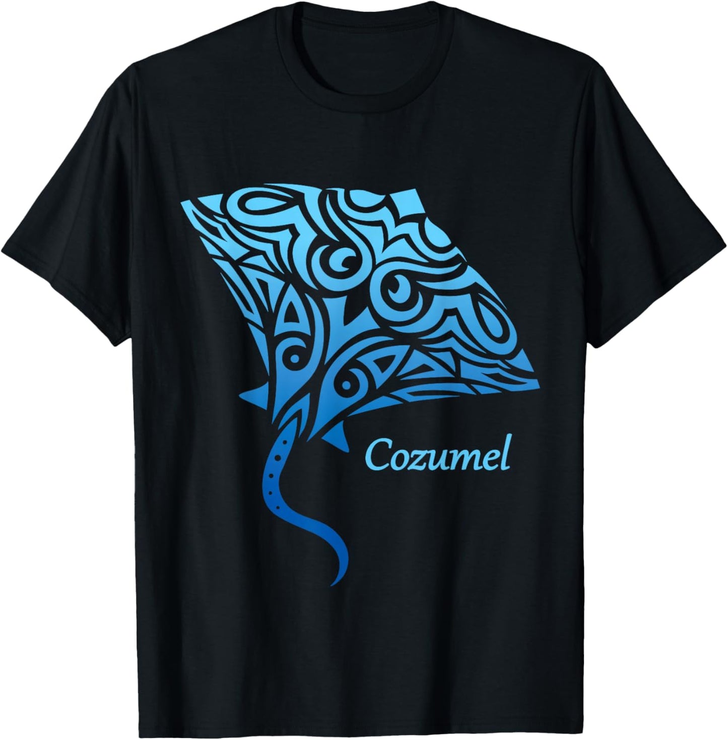 Cozumel Mexico Stingray Colorful Girls Boys Toddler Souvenir T-Shirt - T-Shirt | Black