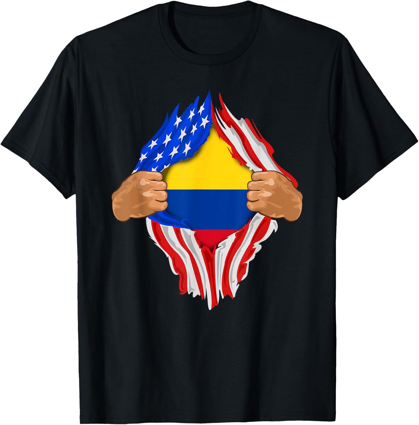 Colombian Blood Inside Me | Colombia Flag Gift T-Shirt - T-Shirt | Black