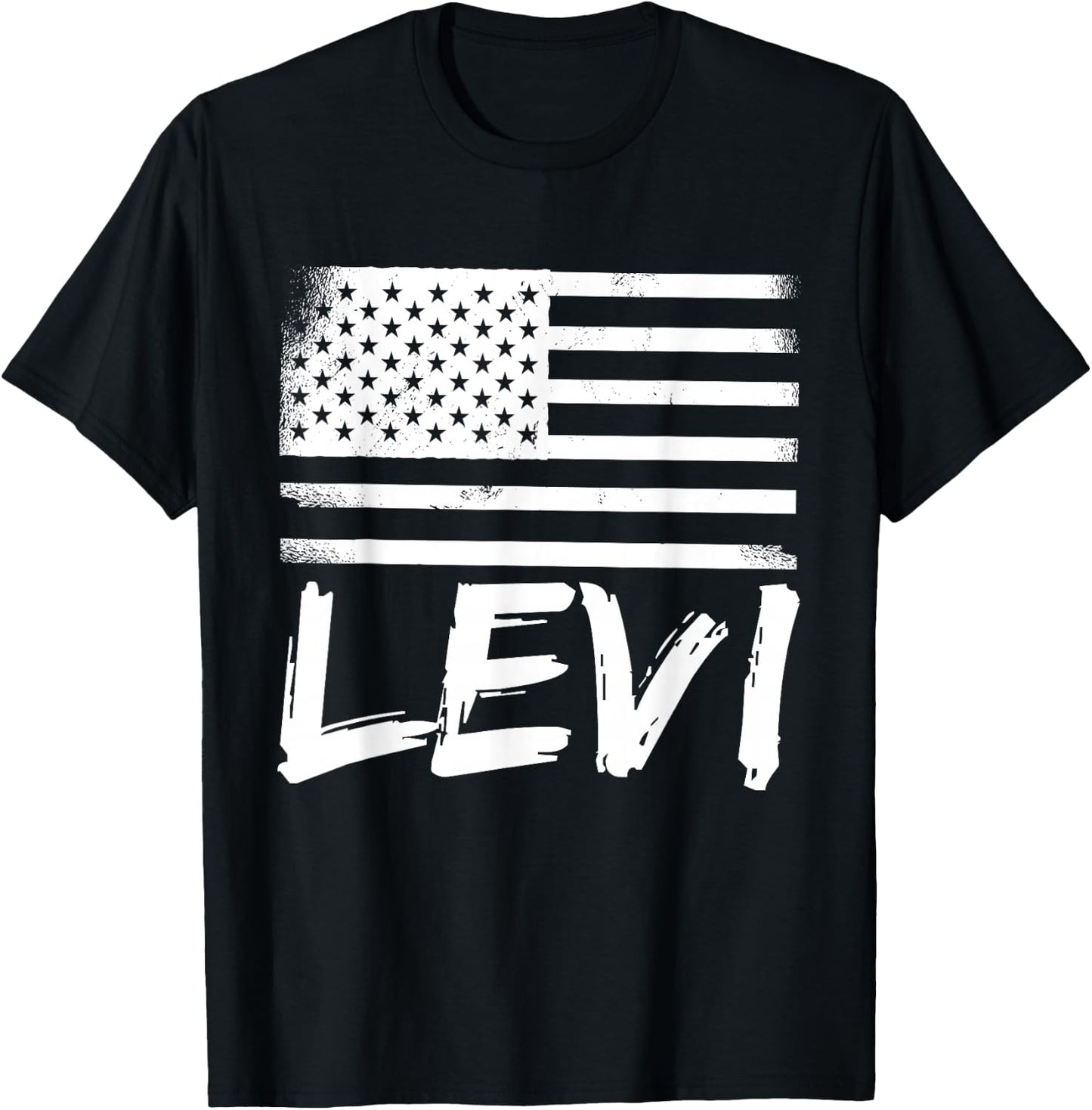 Levi Citizenship Personalized Birthday Forename Name T-Shirt - T-Shirt | Black