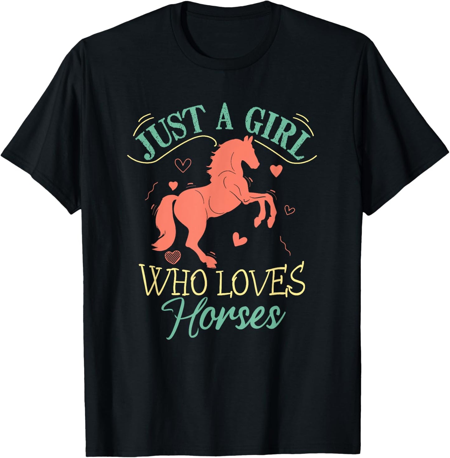 Horse Shirt Teens Girls Horse Lover T-Shirt - T-Shirt | Black