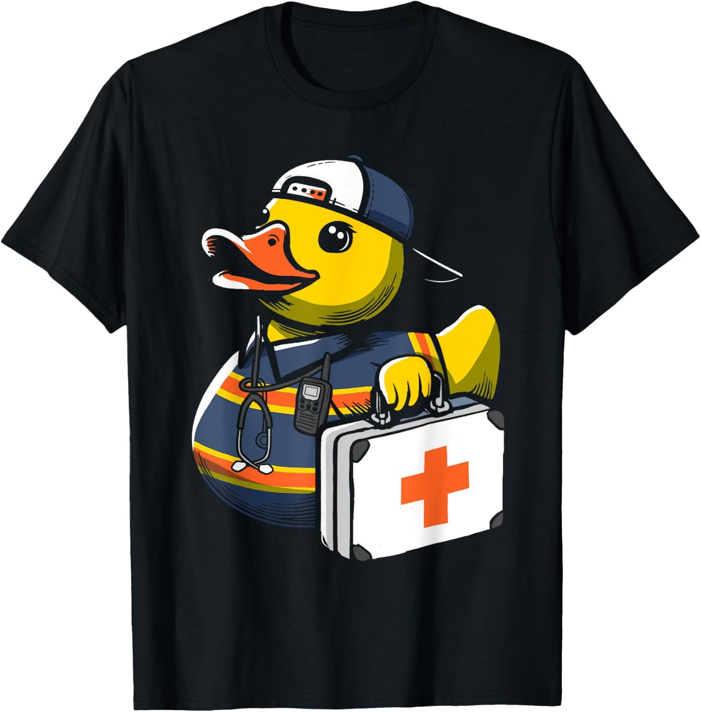 Paramedic Rubber Duck EMT Duckling Medical T-Shirt - T-Shirt | Black