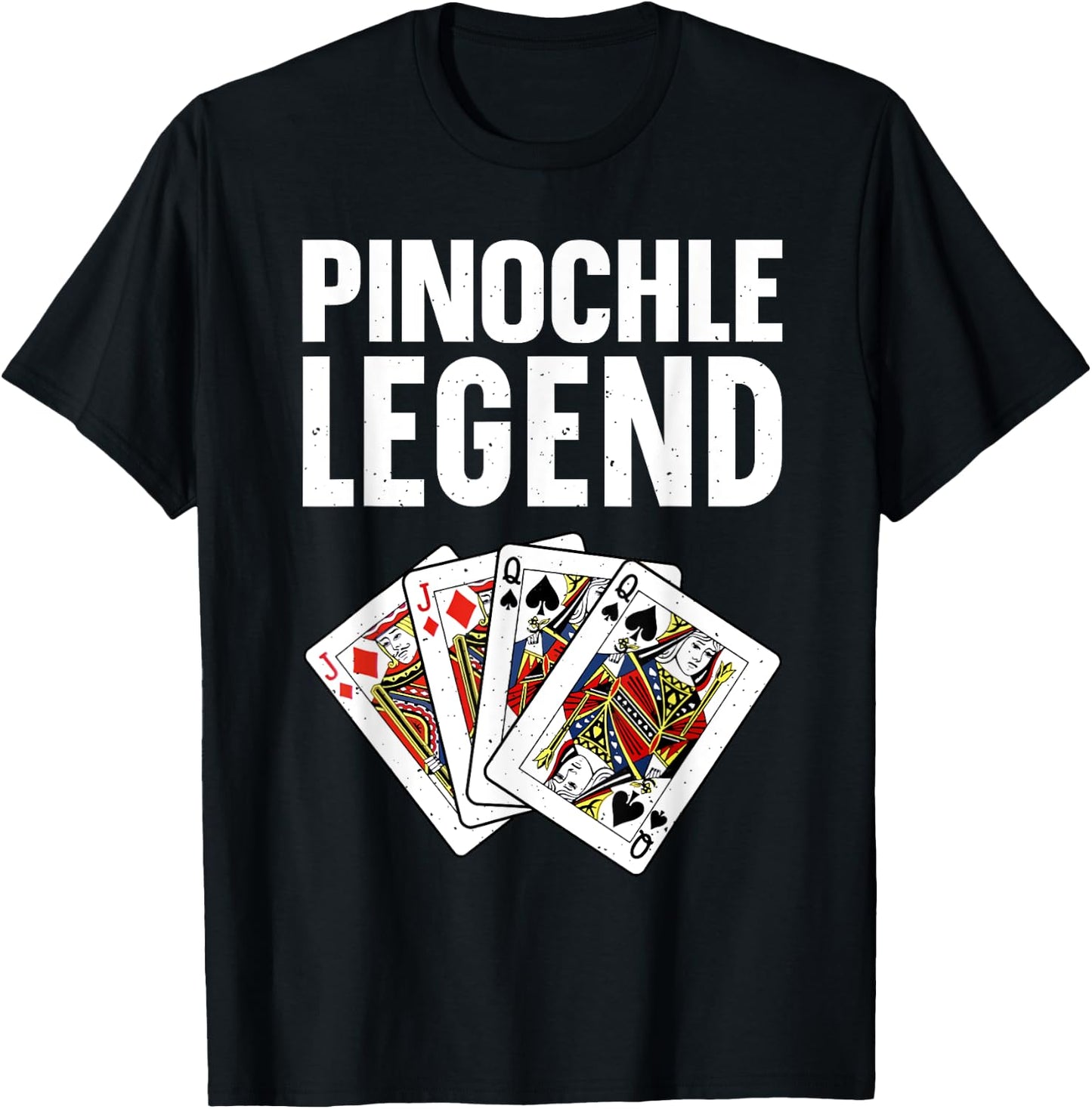 Funny Pinochle Art Women Card Game Pinochle Players T-Shirt - T-Shirt | Black
