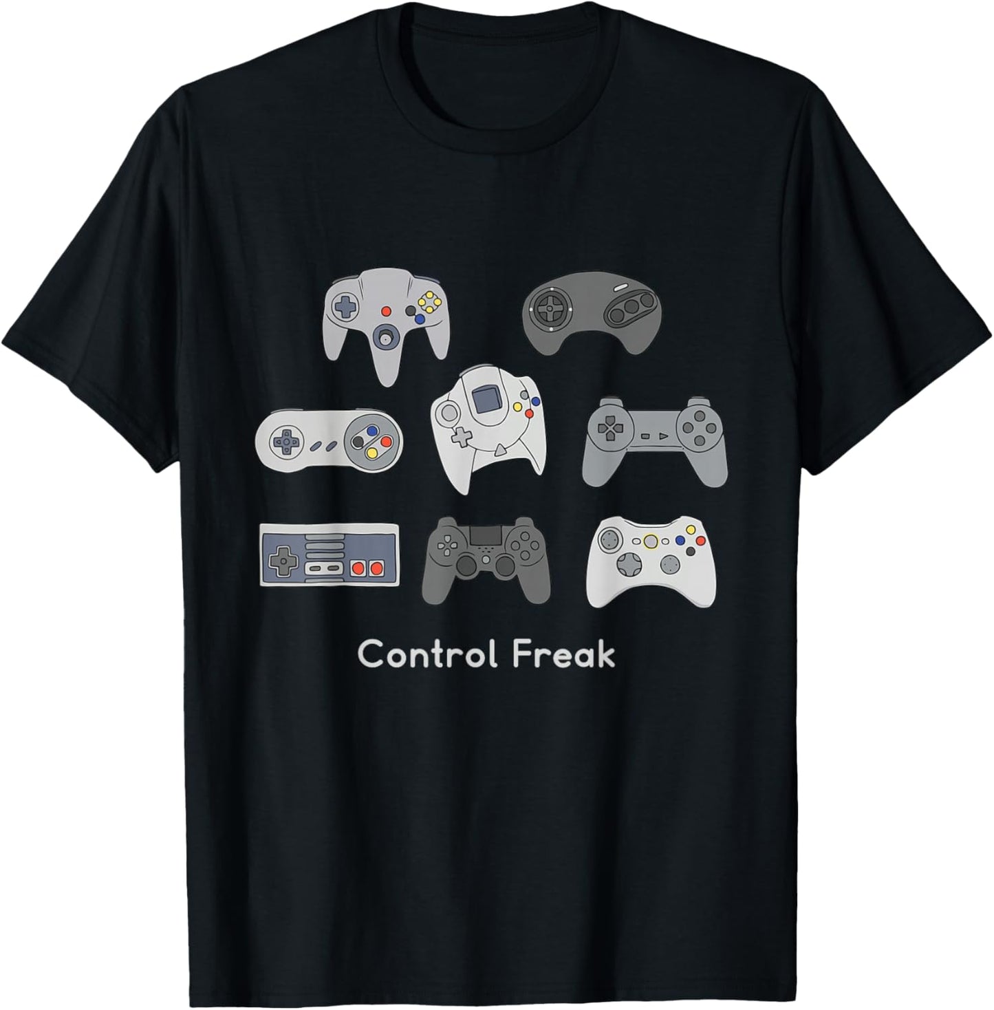 Control Freak Funny Gamer T-Shirt - T-Shirt | Black