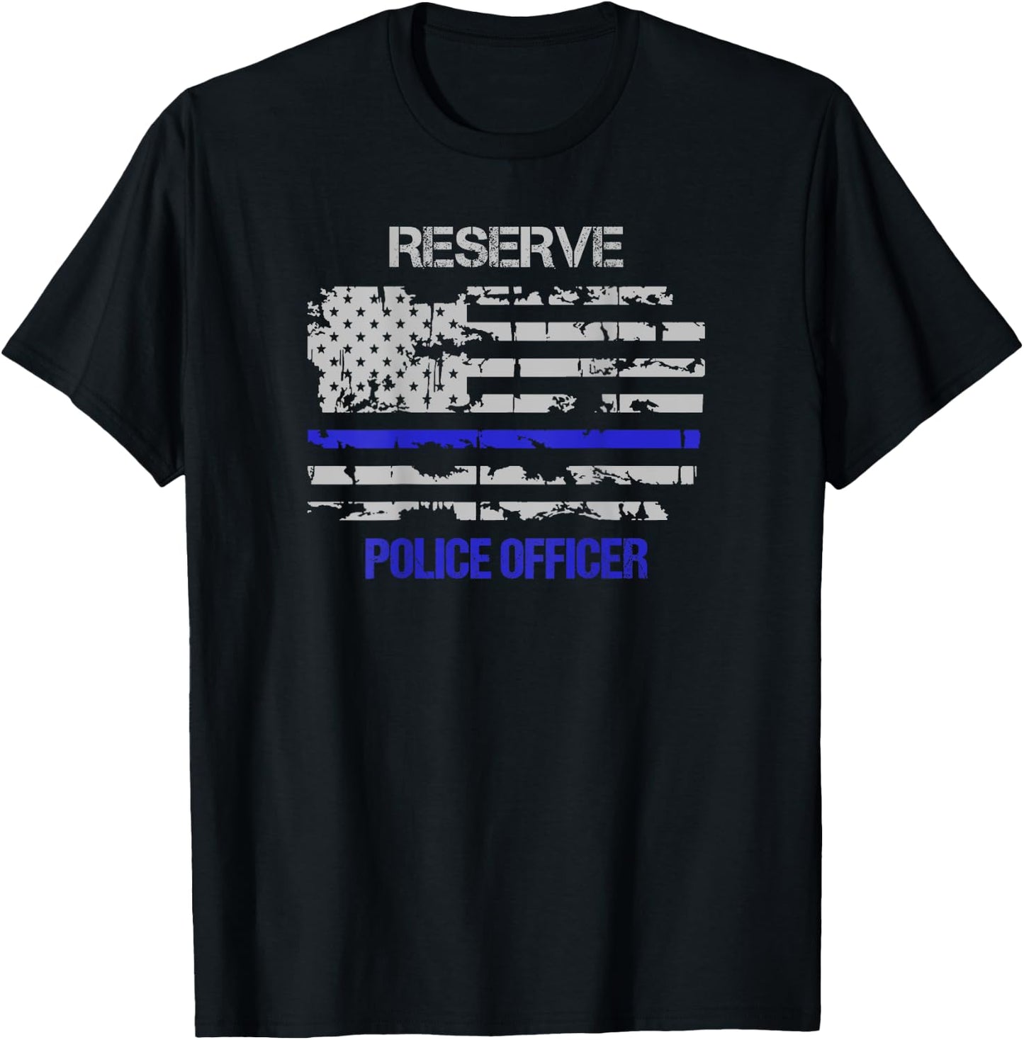 Reserve Police Officer Thin Blue Line T-Shirt - T-Shirt | Black