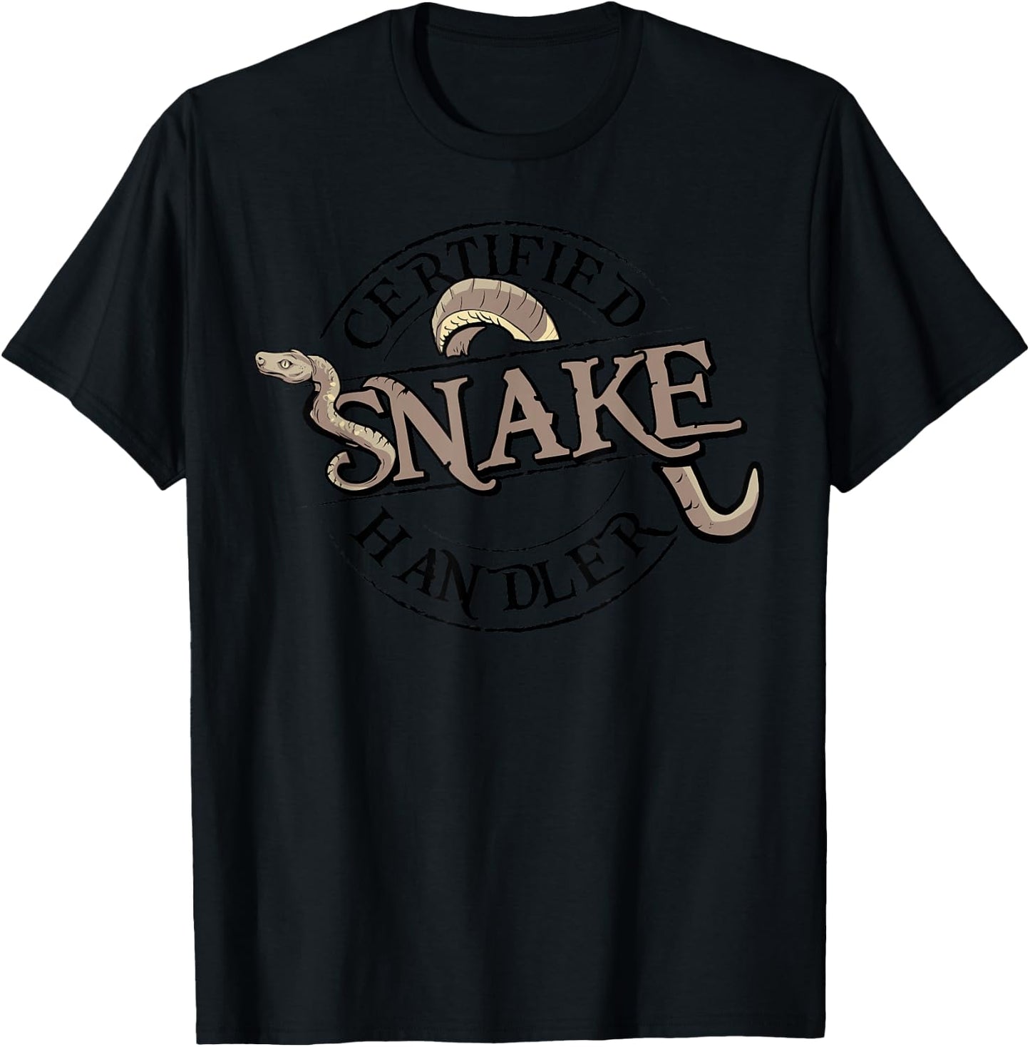 Snake Handler Snake Stunt Man Snake Lover Gift T-Shirt - T-Shirt | Black