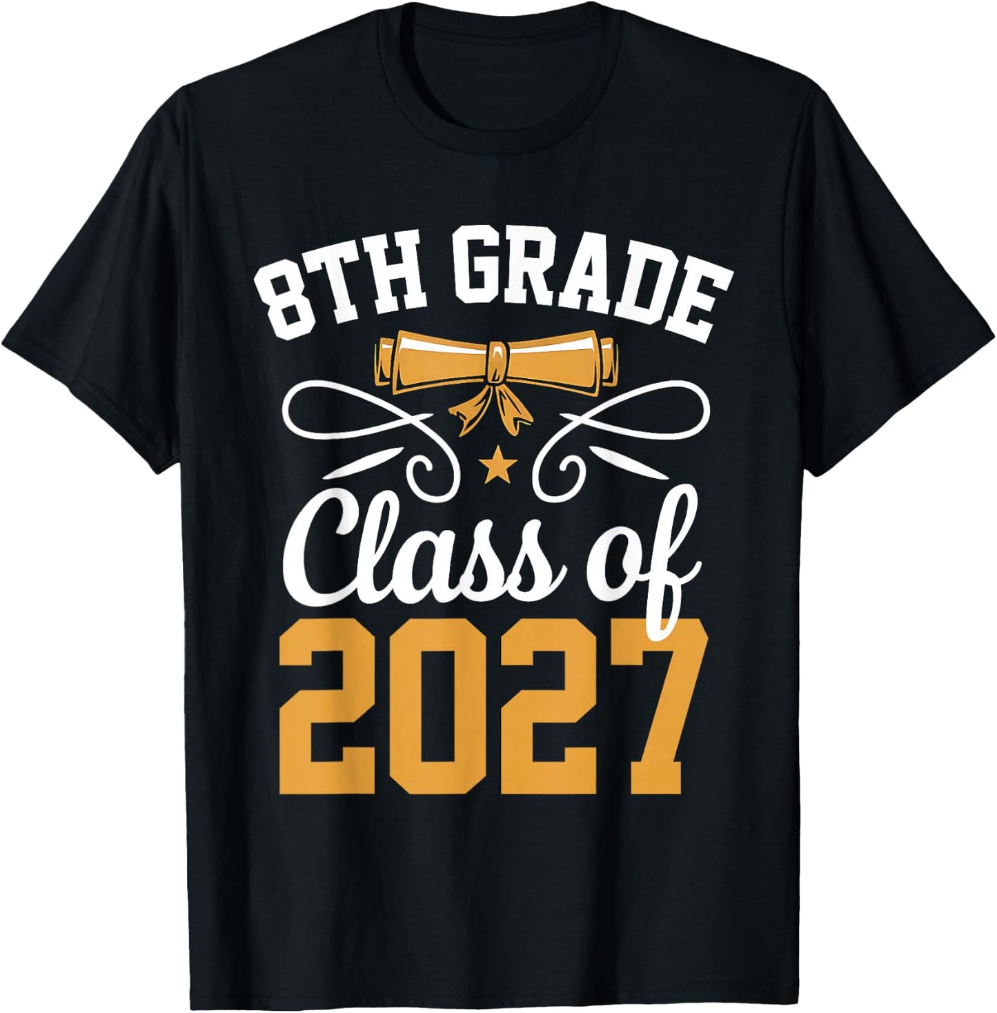 8th Grade Class of 2027 Graduate Student School Graduation T-Shirt - T-Shirt | Black