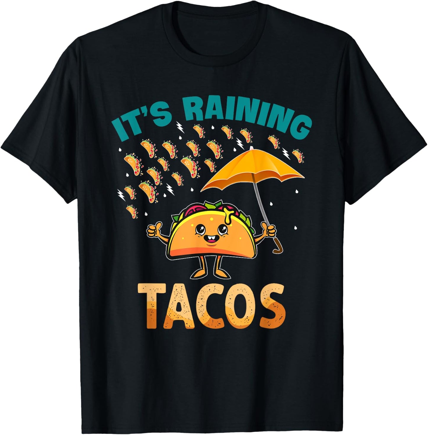 It is Raining Tacos Funny Taco Kids Girls Boys Gift T-Shirt - T-Shirt | Black